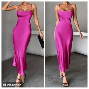 SHEIN | Solid Tie Backless Cami Dress